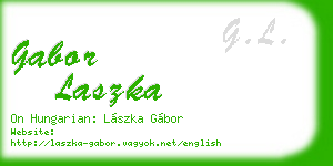 gabor laszka business card