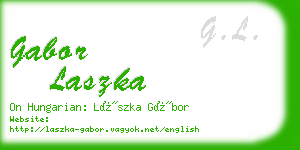 gabor laszka business card